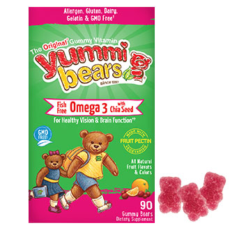 Hero Nutritionals Yummi Bears Yummi Bears Omega 3-6-9 Bear, 90 Bears, Hero Nutritionals