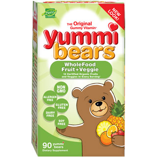 Yummi Bears, Hero Nutritionals Yummi Bears Whole Food plus Anti-Oxidants 76 bears from Hero Nutritionals