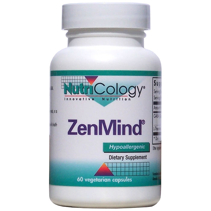 NutriCology / Allergy Research Group ZenMind, L-Theanine & GABA, 120 Vegetarian Capsules, NutriCology