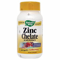 Nature's Way Zinc Chelate 30mg 100 caps from Nature's Way