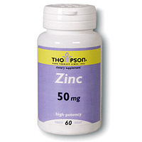 Thompson Nutritional Zinc High Potency 50mg 60 tabs, Thompson Nutritional Products