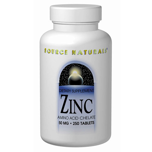 Source Naturals Zinc Chelate 50mg 250 tabs from Source Naturals