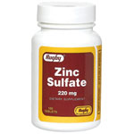 Watson Rugby Labs Zinc Sulfate 220 mg, 100 Tablets, Watson Rugby
