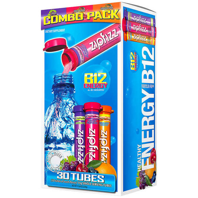 Zipfizz Healthy Energy Drink Mix, Variety Pack, 30 Tubes