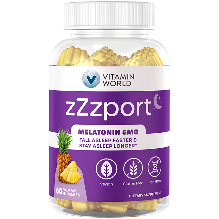 zZzPort Sleep Support Melatonin Gummies, 60 ct, Vitamin World